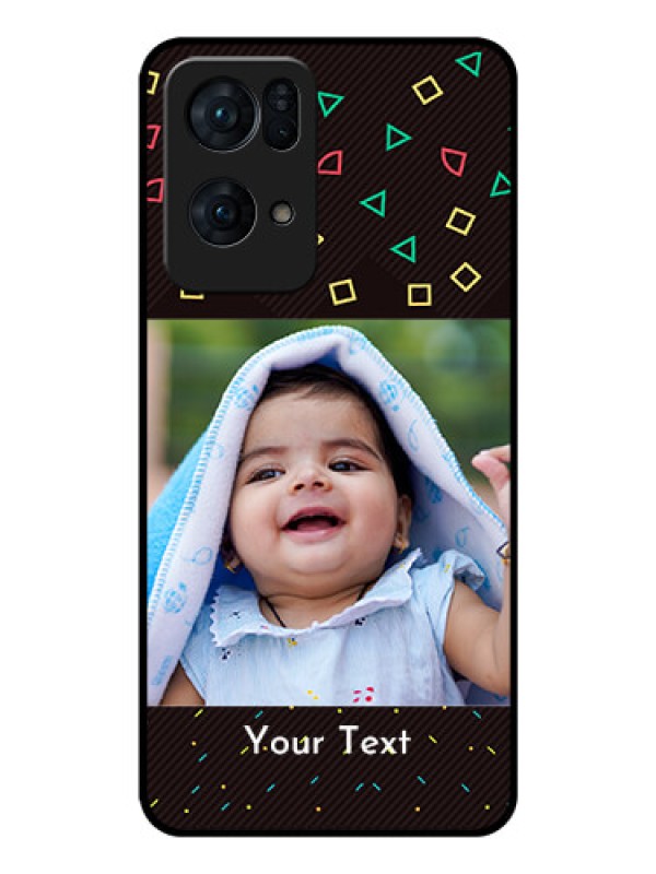 Custom Oppo Reno 7 Pro 5G Custom Glass Phone Case - with confetti birthday design