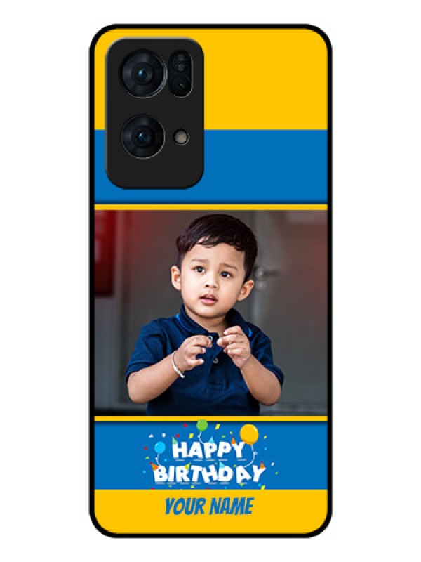 Custom Oppo Reno 7 Pro 5G Custom Glass Mobile Case - Birthday Wishes Design
