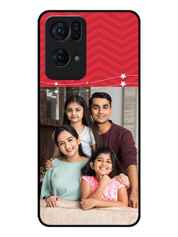 Custom Oppo Reno 7 Pro 5G Personalized Glass Phone Case - Happy Family Design