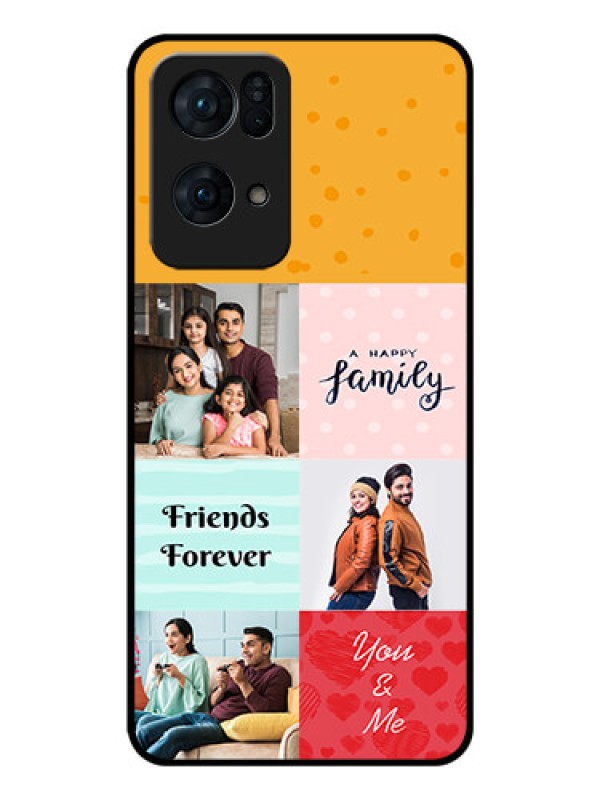 Custom Oppo Reno 7 Pro 5G Personalized Glass Phone Case - Images with Quotes Design