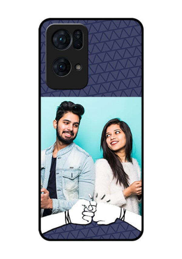 Oppo Reno 7 Pro 5G Photo Printing on Glass Case - with Best Friends Design