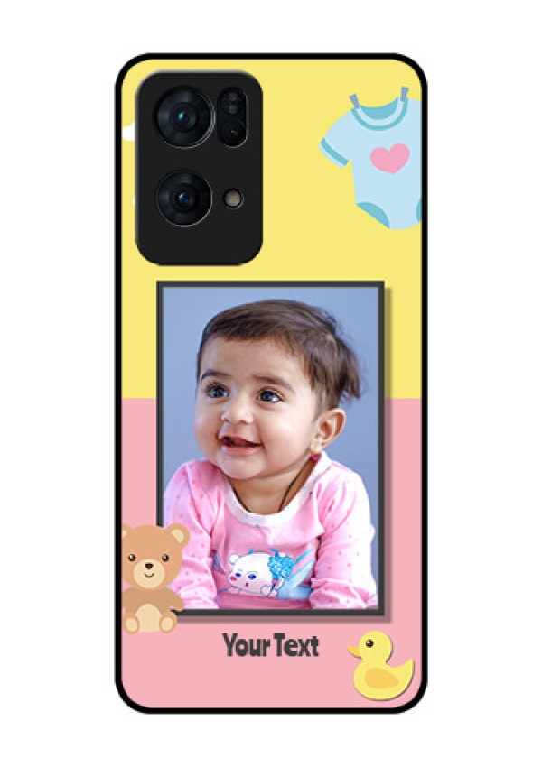 Oppo Reno 7 Pro 5G Photo Printing on Glass Case - Kids 2 Color Design