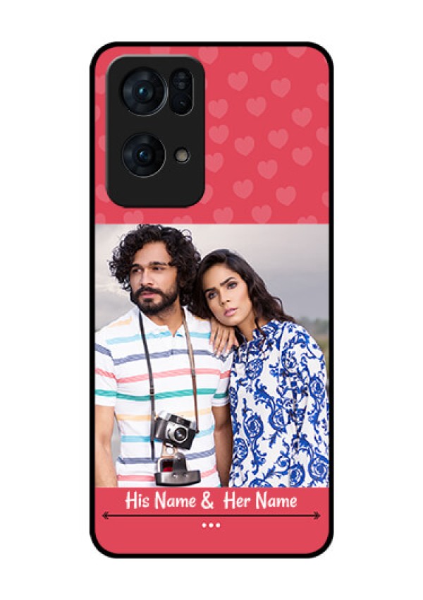 Oppo Reno 7 Pro 5G Photo Printing on Glass Case - Simple Love Design