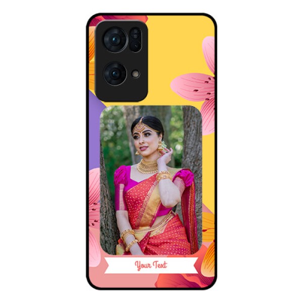 Oppo Reno 7 Pro 5G Custom Glass Mobile Case - 3 Image With Vintage Floral Design Oppo Reno 7 Pro 5G Custom Glass Mobile Case - 3 Image With Vintage Floral Design