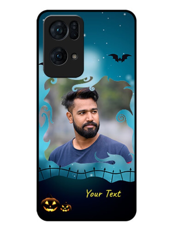 Custom Oppo Reno 7 Pro 5G Custom Glass Phone Case - Halloween frame design