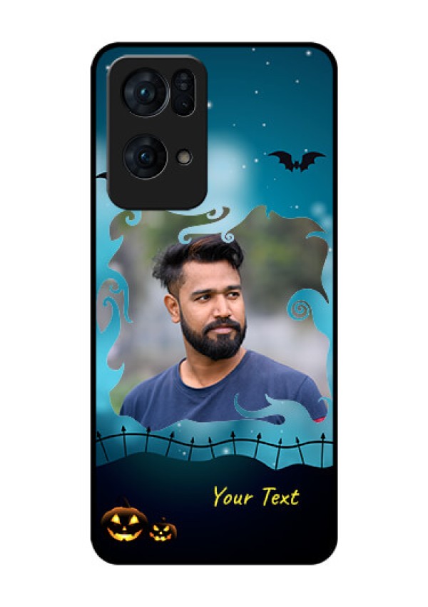 Oppo Reno 7 Pro 5G Custom Glass Phone Case - Halloween frame design