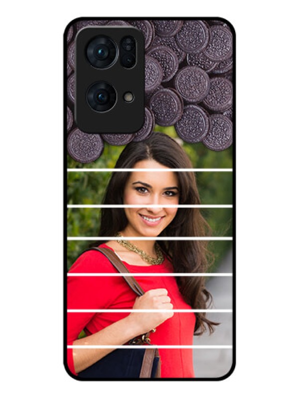 Custom Oppo Reno 7 Pro 5G Custom Glass Phone Case - with Oreo Biscuit Design