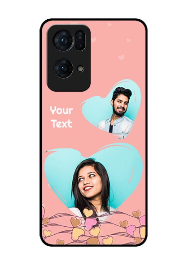 Oppo Reno 7 Pro 5G Custom Glass Mobile Case - Love Doodle Design