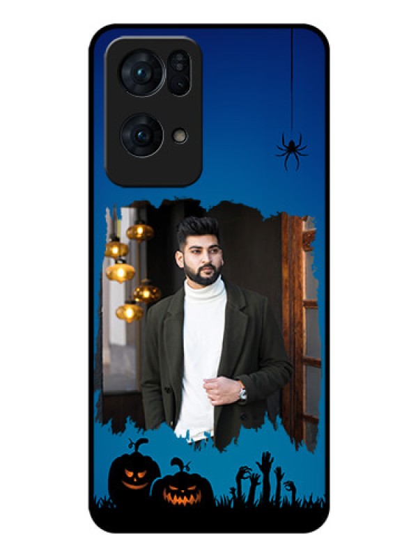 Custom Oppo Reno 7 Pro 5G Photo Printing on Glass Case - with pro Halloween design