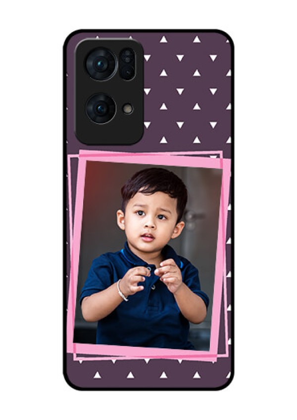 Oppo Reno 7 Pro 5G Custom Glass Mobile Case - Triangle Pattern Dotted Design