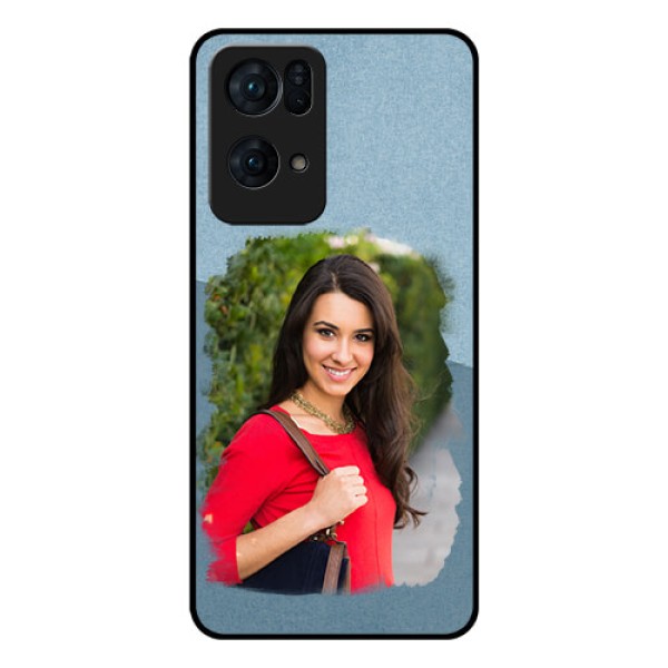 Oppo Reno 7 Pro 5G Custom Glass Mobile Case - Grunge Line Art Design