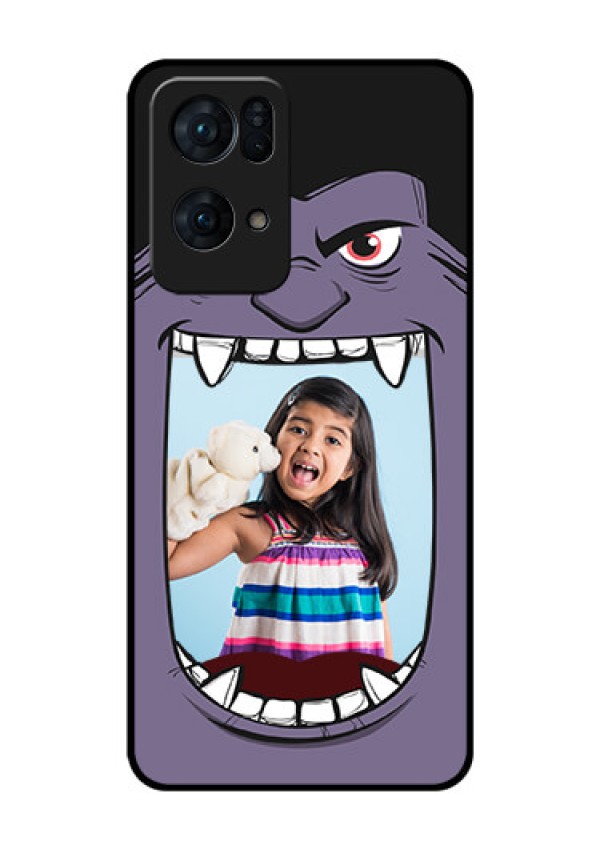 Oppo Reno 7 Pro 5G Custom Glass Phone Case - Angry Monster Design