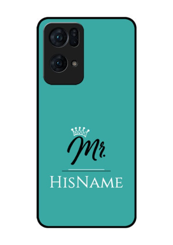 Oppo Reno 7 Pro 5G Custom Glass Phone Case Mr with Name