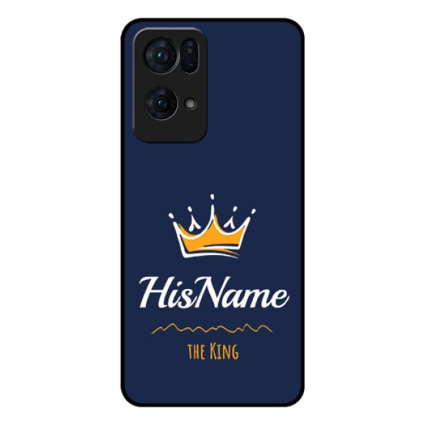 Oppo Reno 7 Pro 5G Glass Phone Case King with Name