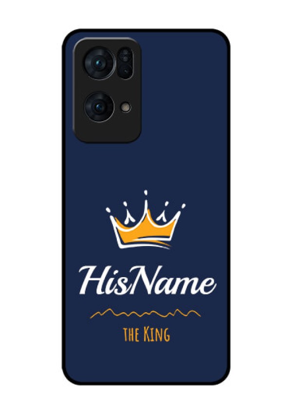 Oppo Reno 7 Pro 5G Glass Phone Case King with Name