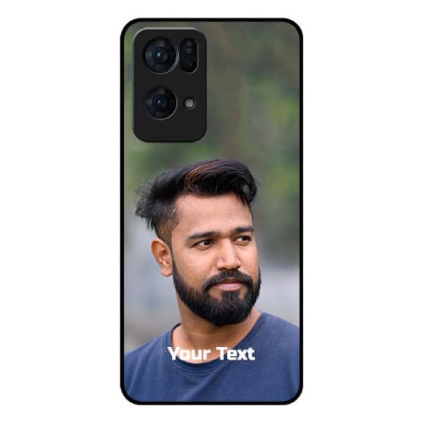 Oppo Reno 7 Pro 5G Glass Mobile Cover: Photo with Text