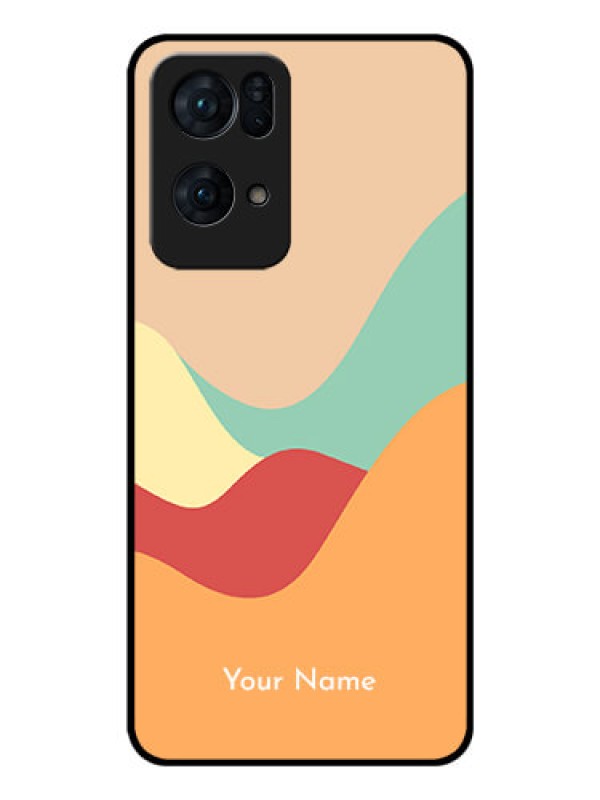 Custom Oppo Reno 7 Pro 5G Personalized Glass Phone Case - Ocean Waves Multi-colour Design