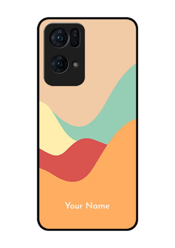 Oppo Reno 7 Pro 5G Personalized Glass Phone Case - Ocean Waves Multi-colour Design