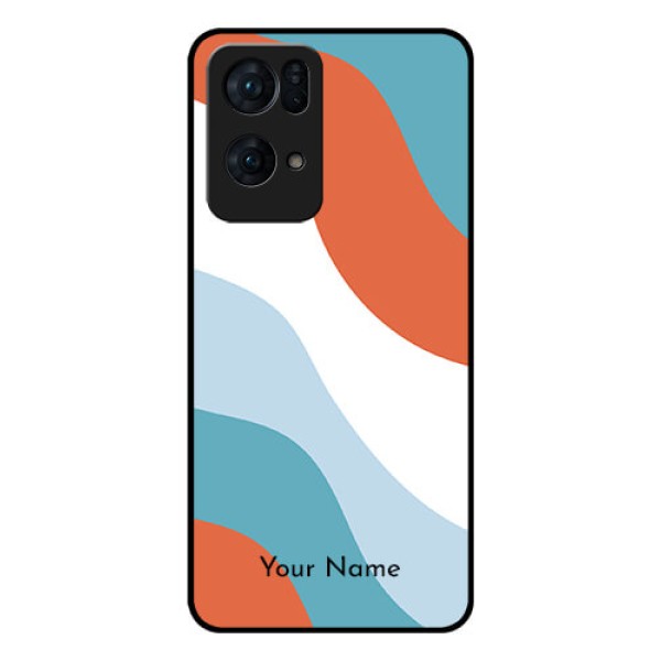 Oppo Reno 7 Pro 5G Custom Glass Mobile Case - coloured Waves Design