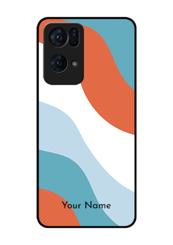 Oppo Reno 7 Pro 5G Custom Glass Mobile Case - coloured Waves Design