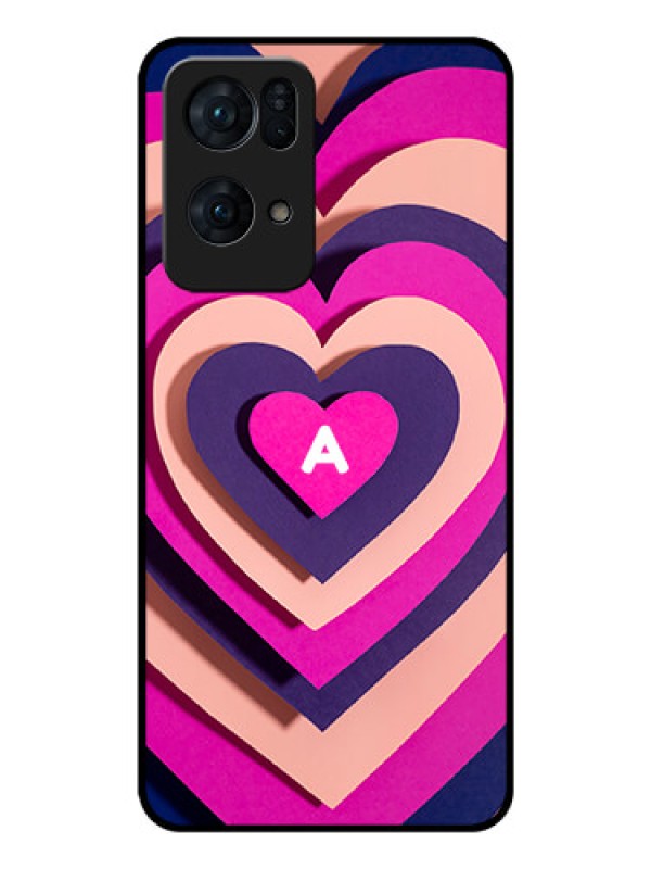 Custom Oppo Reno 7 Pro 5G Custom Glass Mobile Case - Cute Heart Pattern Design