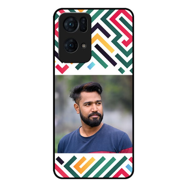 Oppo Reno 7 Pro 5G Personalized Glass Phone Case - Colorful Maze Pattern Design Oppo Reno 7 Pro 5G Personalized Glass Phone Case - Colorful Maze Pattern Design