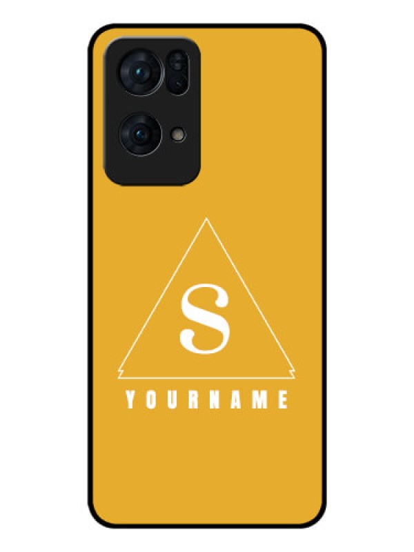 Custom Oppo Reno 7 Pro 5G Personalized Glass Phone Case - simple triangle Design
