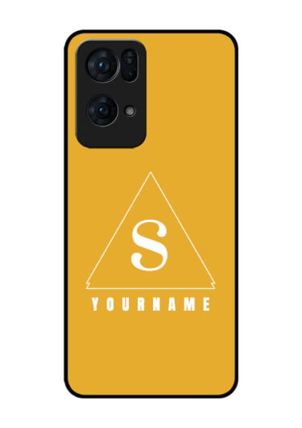 Oppo Reno 7 Pro 5G Personalized Glass Phone Case - simple triangle Design