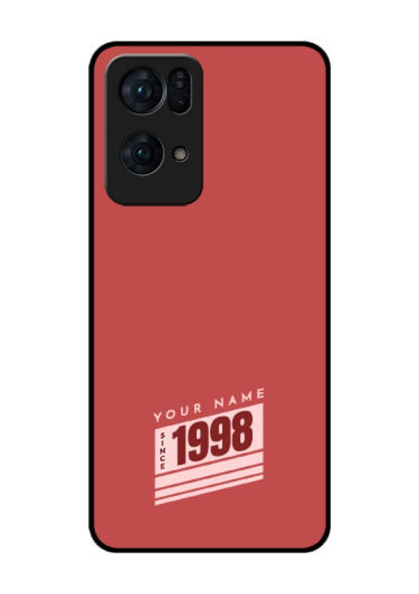 Oppo Reno 7 Pro 5G Custom Glass Phone Case - Red custom year of birth Design
