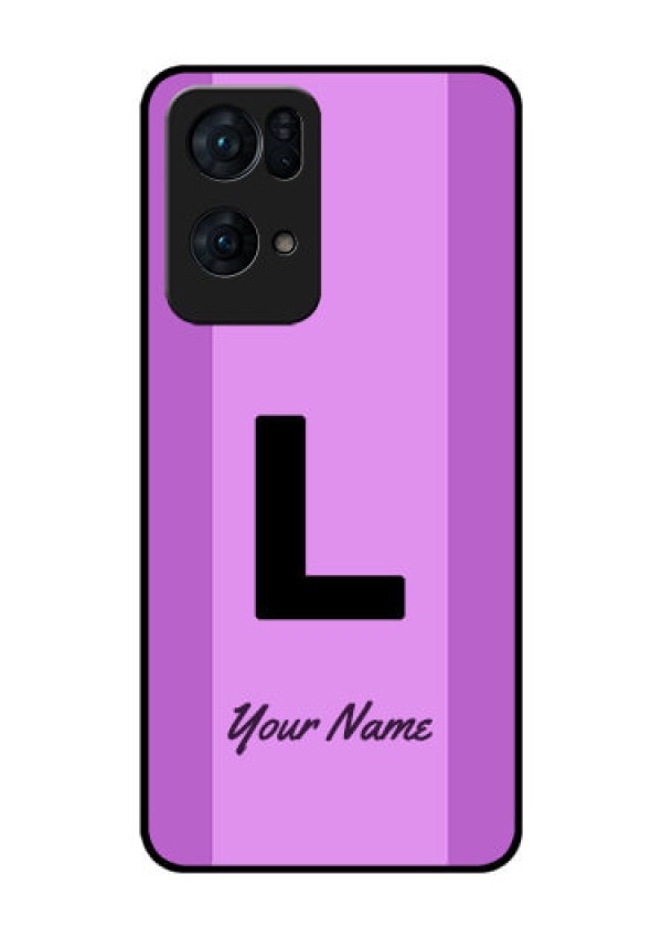 Oppo Reno 7 Pro 5G Custom Glass Phone Case - Tricolor custom text Design