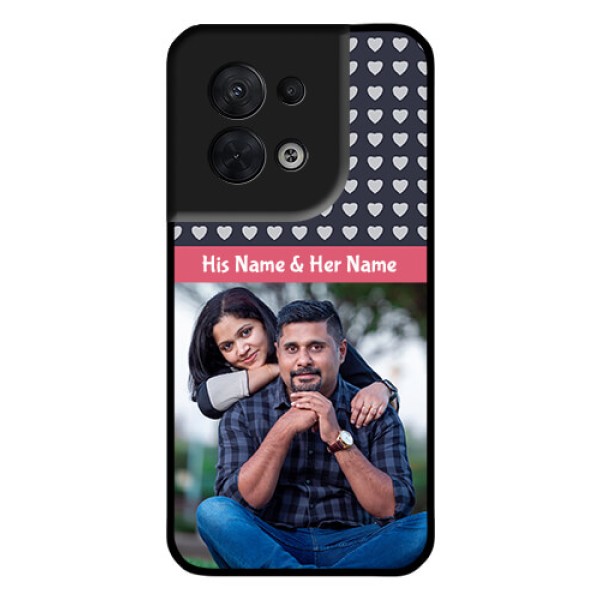 Oppo Reno 8 5G Custom Glass Mobile Case - Love Symbols Design