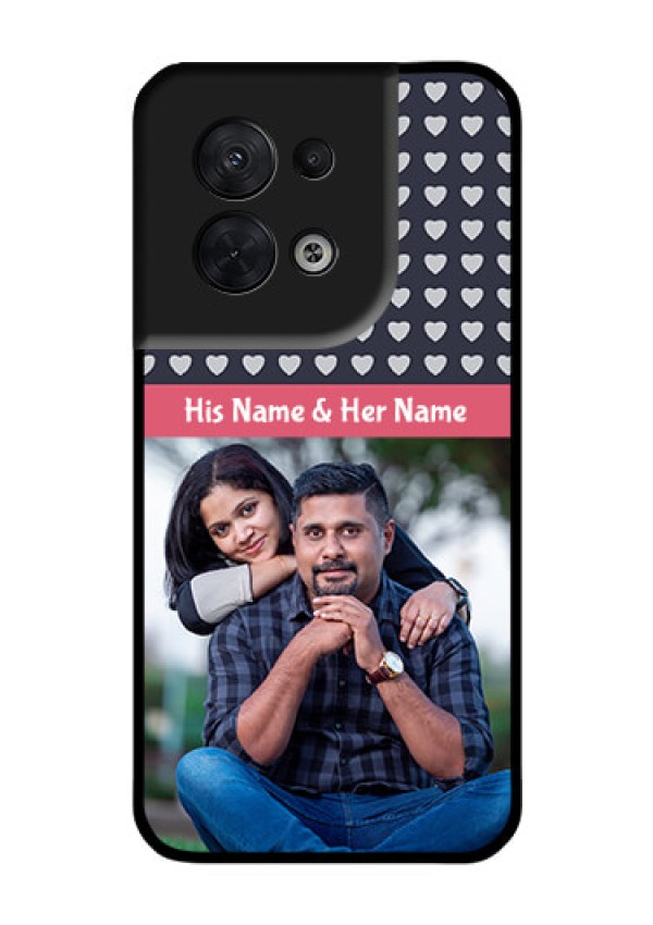Oppo Reno 8 5G Custom Glass Mobile Case - Love Symbols Design