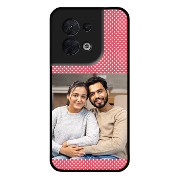 Oppo Reno 8 5G Custom Glass Phone Case - White Dotted Design