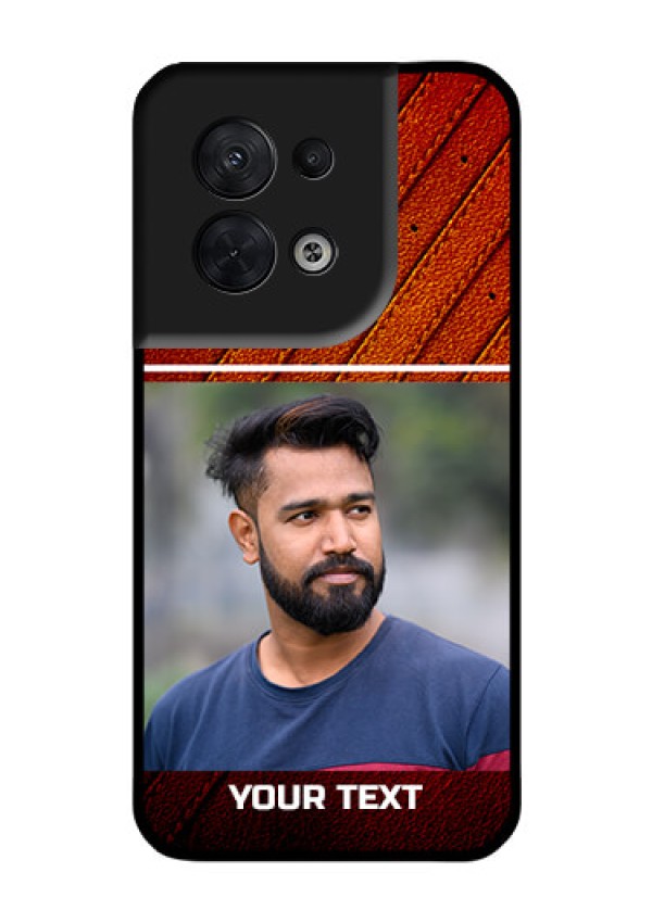 Oppo Reno 8 5G Personalized Glass Phone Case - Leather Phone Case Design