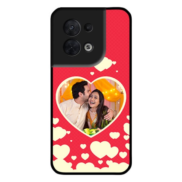 Oppo Reno 8 5G Custom Glass Mobile Case - Love Symbols Phone Cover Design