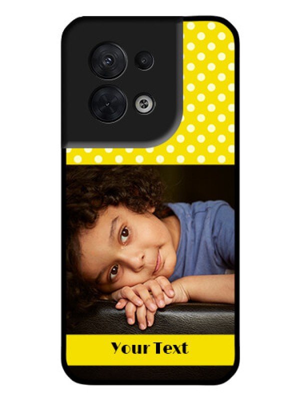 Custom Oppo Reno 8 5G Custom Glass Phone Case - Bright Yellow Case Design