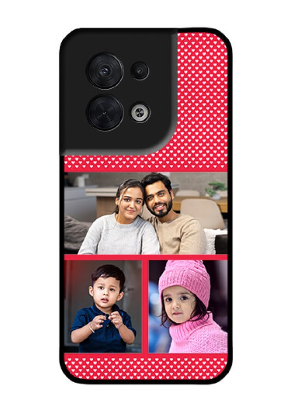 Oppo Reno 8 5G Personalized Glass Phone Case - Bulk Pic Upload Design