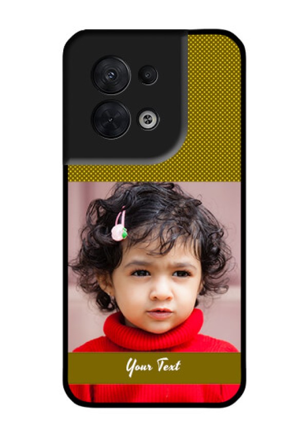Oppo Reno 8 5G Custom Glass Phone Case - Simple Green Color Design