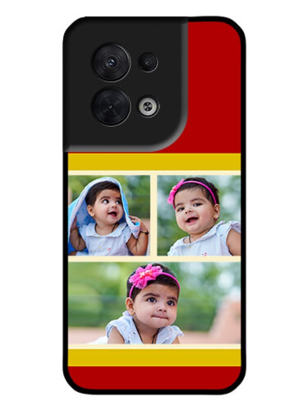 Custom Oppo Reno 8 5G Custom Glass Mobile Case - Multiple Pic Upload Design