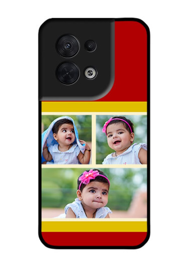 Oppo Reno 8 5G Custom Glass Mobile Case - Multiple Pic Upload Design