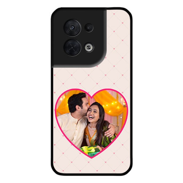 Oppo Reno 8 5G Custom Glass Mobile Case - Heart Shape Design