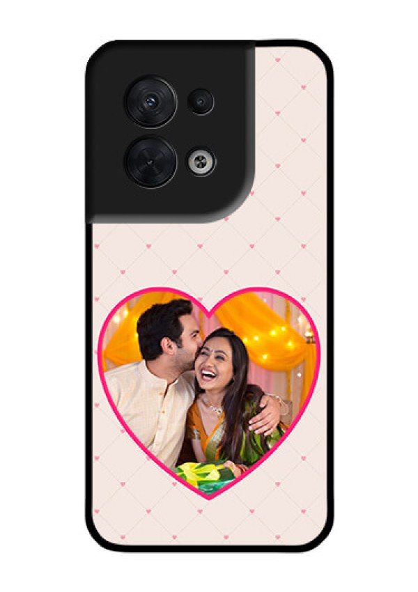 Oppo Reno 8 5G Custom Glass Mobile Case - Heart Shape Design