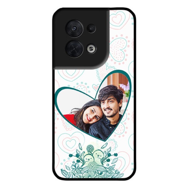 Oppo Reno 8 5G Photo Printing on Glass Case - Premium Couple Design