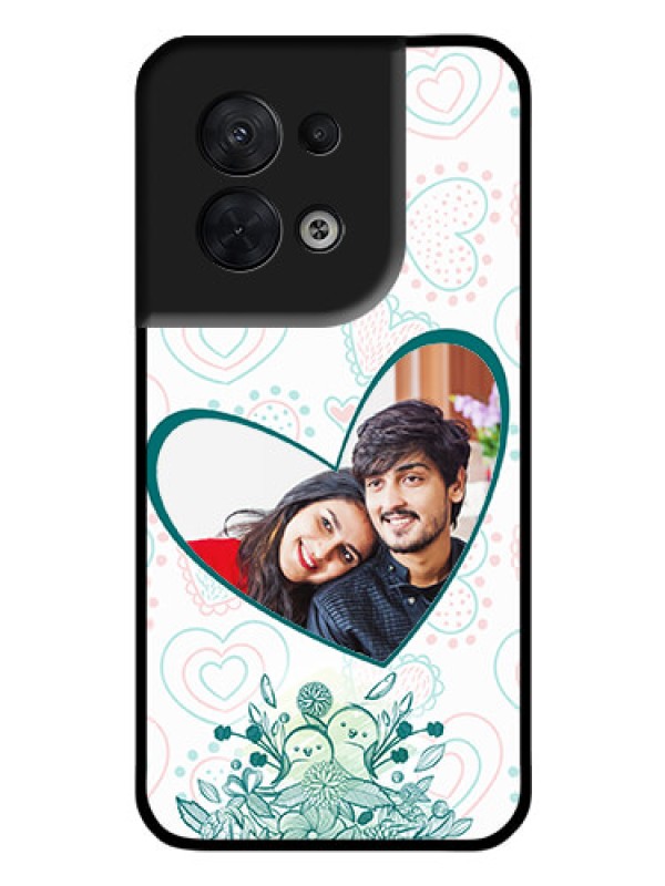 Custom Oppo Reno 8 5G Photo Printing on Glass Case - Premium Couple Design