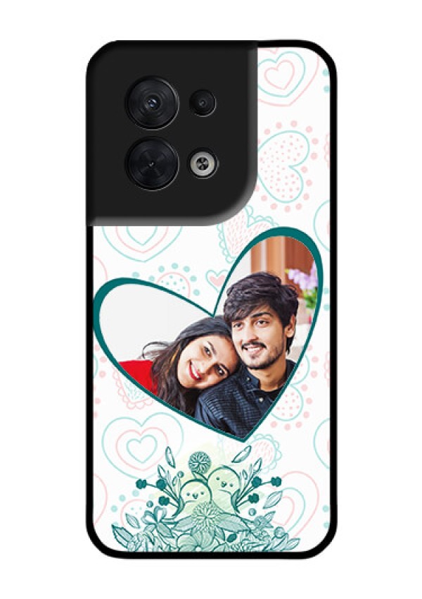 Oppo Reno 8 5G Photo Printing on Glass Case - Premium Couple Design