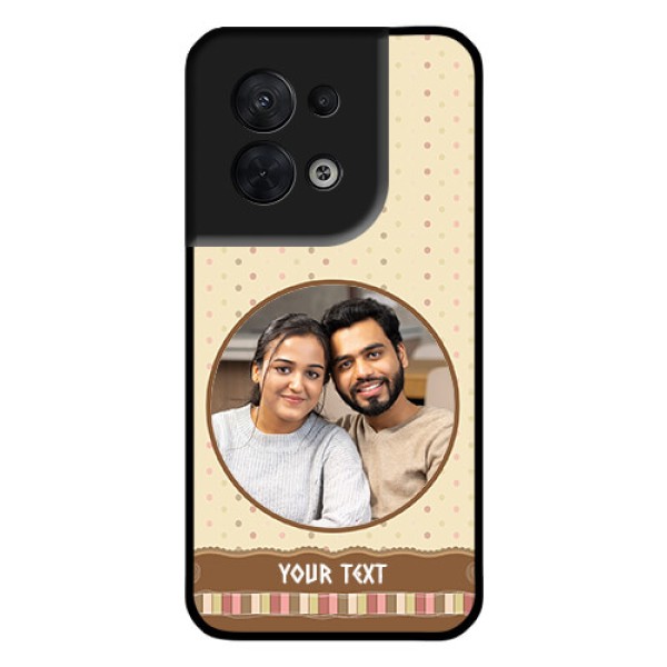 Oppo Reno 8 5G Custom Glass Mobile Case - Brown Dotted Mobile Case Design