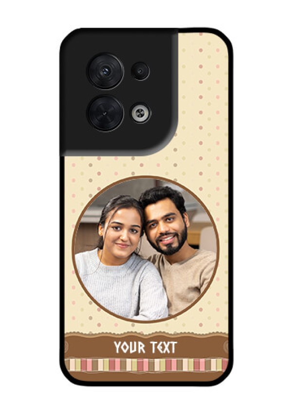 Oppo Reno 8 5G Custom Glass Mobile Case - Brown Dotted Mobile Case Design