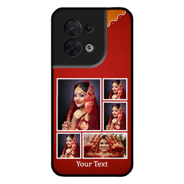 Oppo Reno 8 5G Personalized Glass Phone Case - Wedding Pic Upload Design
