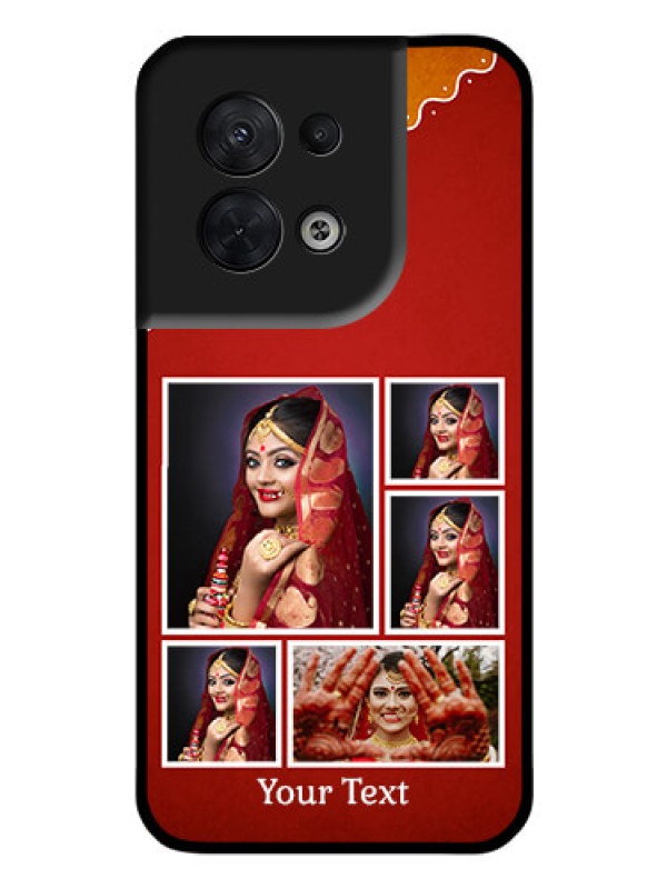 Custom Oppo Reno 8 5G Personalized Glass Phone Case - Wedding Pic Upload Design