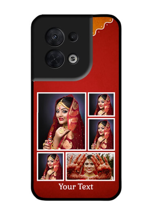 Oppo Reno 8 5G Personalized Glass Phone Case - Wedding Pic Upload Design